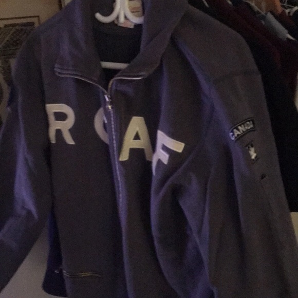 Royal Canadian Air Force Official Full Zip-Up Red Canoe Toronto Canadian made! - Picture 2 of 5